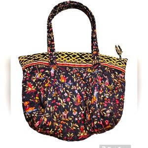 Vera Bradley, Purse, Floral, Over the Shoulder, Zipper Top, Multiple Pockets ins